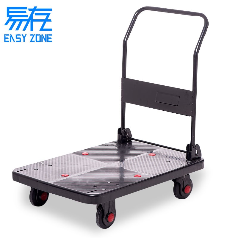 易存折叠便携静音手推车平板车搬运车手拉车拉货小推车拉车拖车