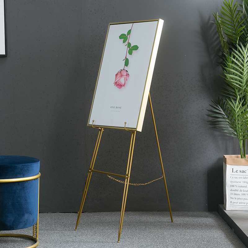 婚礼展示架铁艺油画架相框照片架售楼部迎宾架子美甲展示架