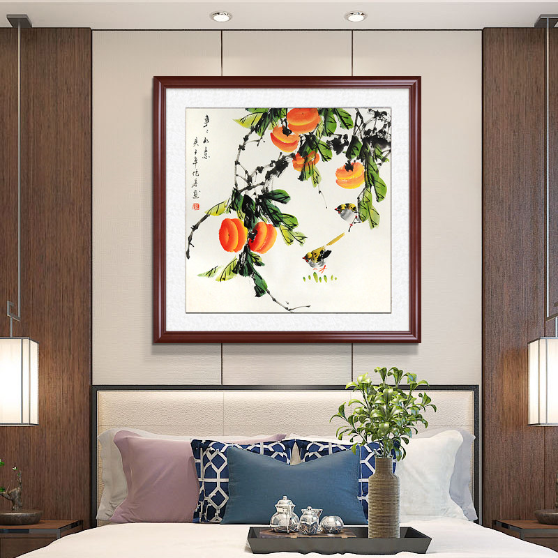 福禄葫芦鸟画玄关挂画客厅沙发装饰画走廊过道壁画手绘国画,家居饰品,国画,淘宝优惠券,粉丝福利购,淘宝优惠卷