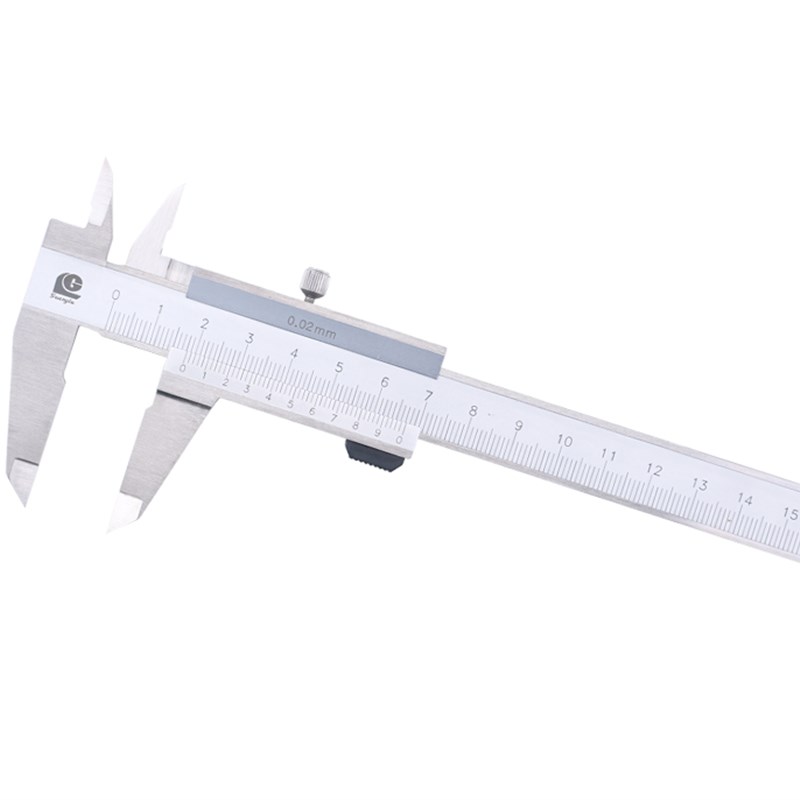 广陆不锈钢游标卡尺0-150/200/300mm0.02高精度线卡刻线外径卡尺