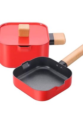 德世朗DFZ9觅味抗菌辅食粘锅两件锅煎锅汤锅