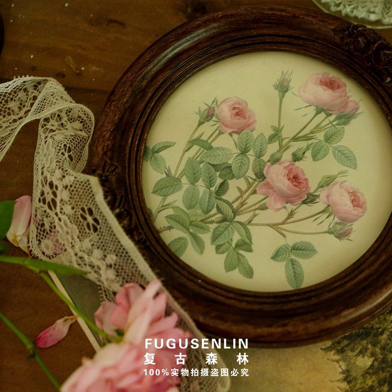 复古森林木色做旧圆形雕相框画框家居民宿墙面装饰文艺照片墙,家居饰品,相框/画框,淘宝优惠券,粉丝福利购,淘宝优惠卷
