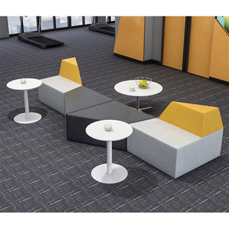 商务创意布艺个性异形会客接待休息区办公室休闲沙发茶几