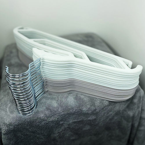 防滑无痕透光环保植绒衣架衣橱小领口斜口省空间衣挂衣撑2M