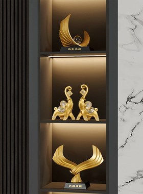 新款酒柜电视柜一帆风顺大展宏图办公室抽象艺术雕塑装饰