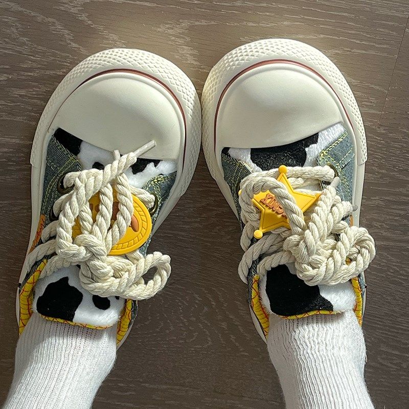 胡迪牛仔帆布鞋男女鞋秋季休闲厚底板鞋增高O丑萌大头鞋子情侣鞋,流行男鞋,休闲板鞋,淘宝优惠券,粉丝福利购,淘宝优惠卷