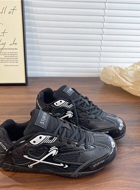 黑色配裙薄底德训鞋女2p025夏季网面透气情侣新款运动休闲鞋子男