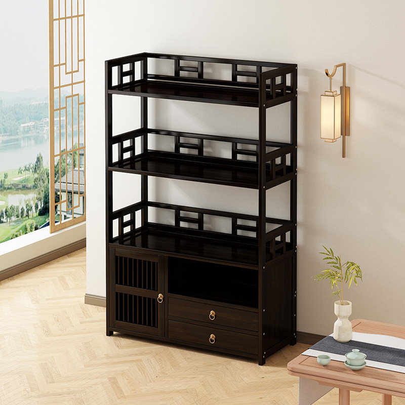 茶架子置物架茶叶柜博古架实木中式茶水柜K茶室茶桌边柜茶具展示,住宅家具,多宝格/博古架,淘宝优惠券,粉丝福利购,淘宝优惠卷