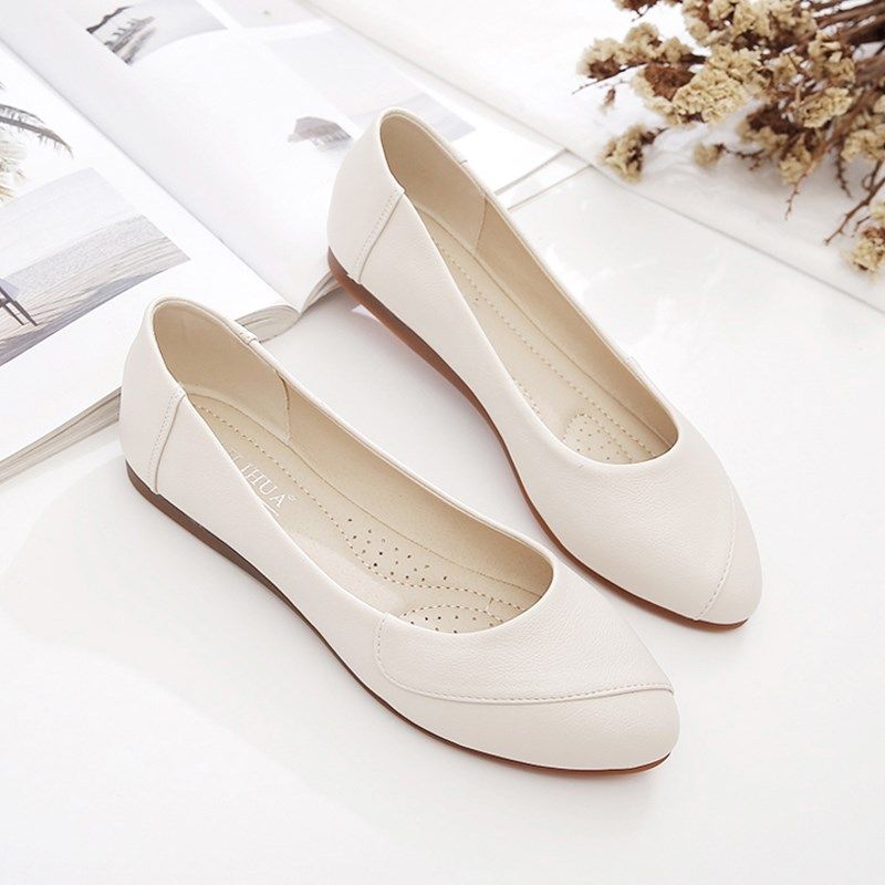 单鞋女2024年新款百搭豆豆鞋春秋款妈妈K女鞋子上班软皮软底平底,女鞋,浅口单鞋,淘宝优惠券,粉丝福利购,淘宝优惠卷