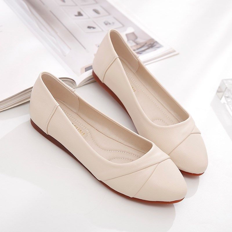 单鞋女2024年春秋新款平底鞋子女E豆豆鞋浅口百搭软底不累脚妈妈,女鞋,浅口单鞋,淘宝优惠券,粉丝福利购,淘宝优惠卷