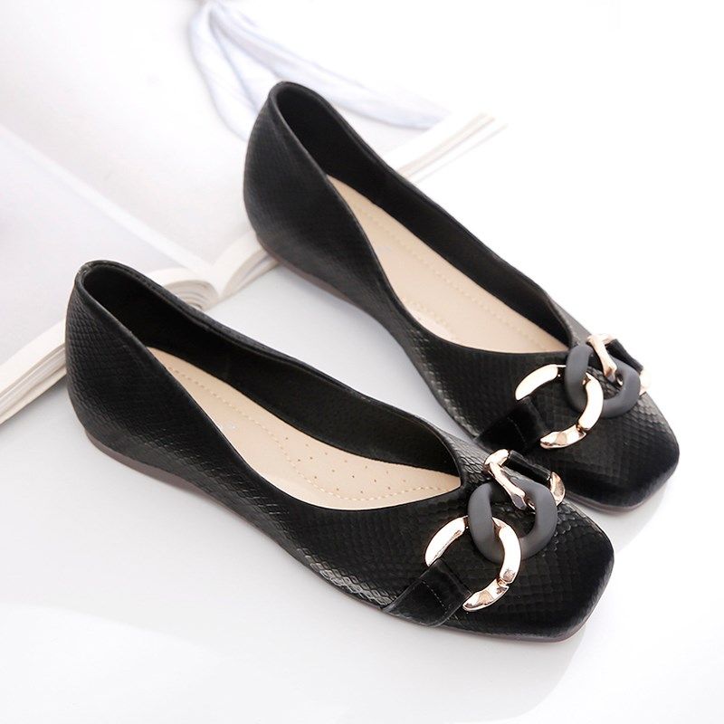 单鞋女2024新款春秋女鞋子百搭B豆豆鞋气质淑女瓢鞋软皮软底平底,女鞋,浅口单鞋,淘宝优惠券,粉丝福利购,淘宝优惠卷