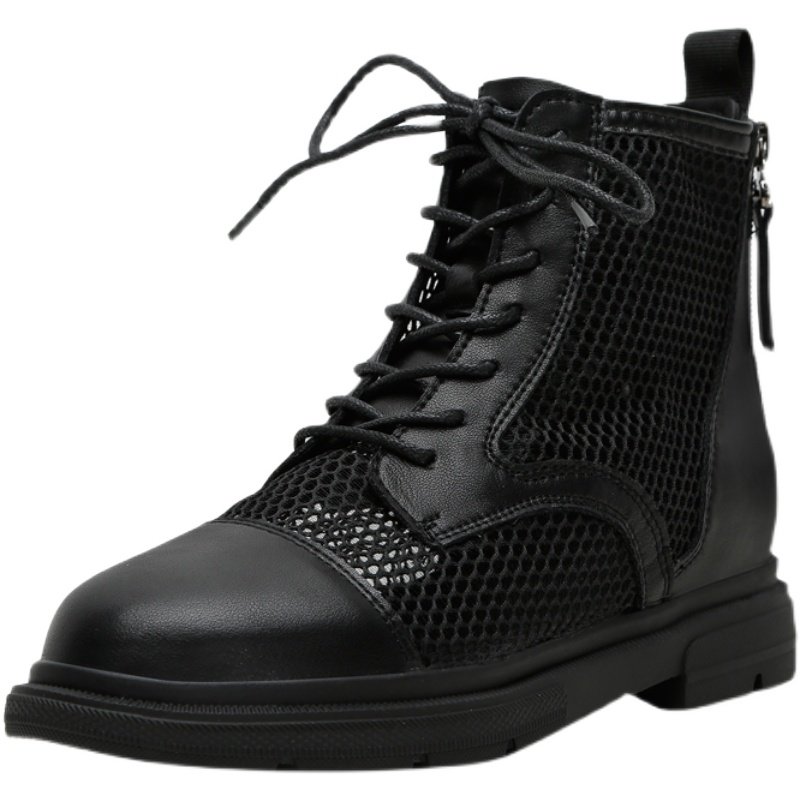 马丁靴女夏季薄款2023新款短靴单靴春秋透K气网纱靴子网靴大码424,女鞋,马丁靴,淘宝优惠券,粉丝福利购,淘宝优惠卷