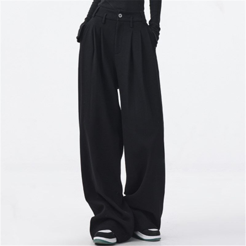 新款男士宽松春秋m西裤直筒裤帅气休闲高级感长裤抗皱免烫阔腿裤,男装,休闲裤,淘宝优惠券,粉丝福利购,淘宝优惠卷