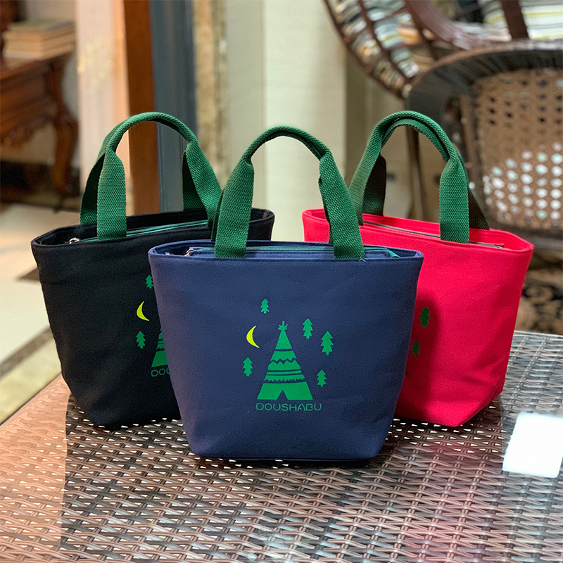 上班帆布袋拎包手提袋小号外出手提包女妈妈小布包出门买菜手拎袋