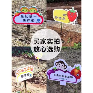空白班牌幼儿园种植区牌子菜园插地牌学校班级小农场劳动实践基地