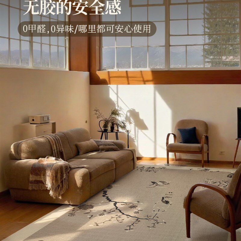 蜡笔派中间莺燕地毯立体羊毛复古级客厅茶几毯卧室床边毯
