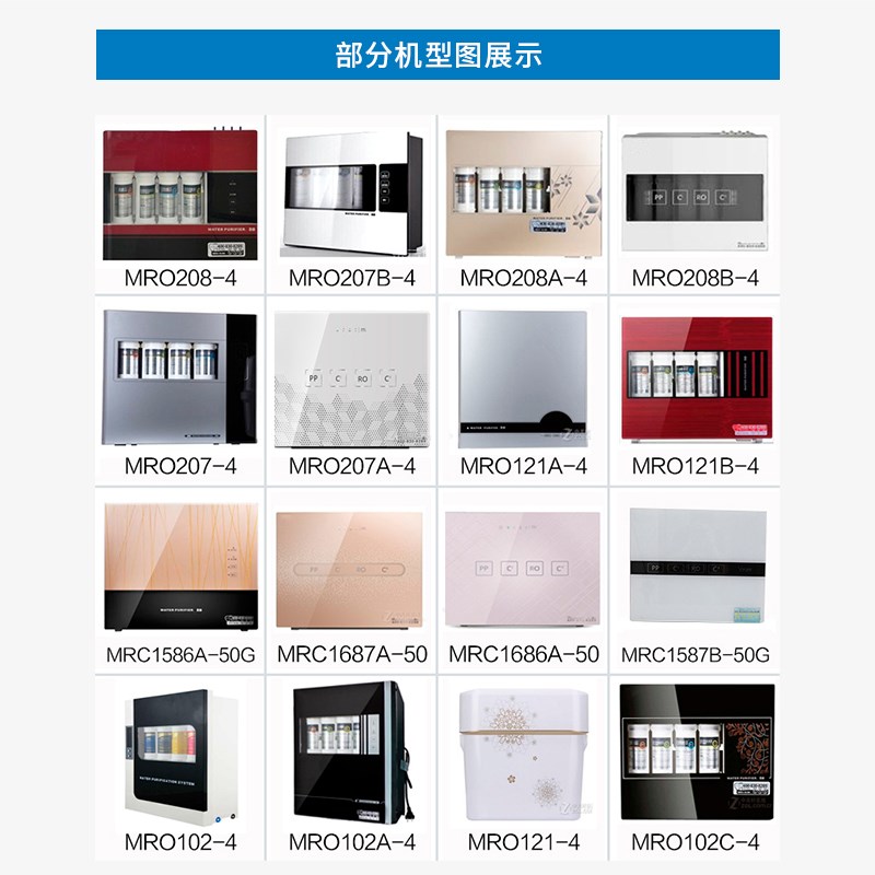 乐博维滤芯适配M6净水器滤芯MRO102-4 208B 121A净水机MRC1586