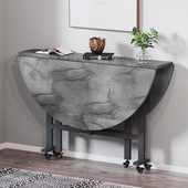 餐桌小户型桌伸缩聚会大圆桌饭桌