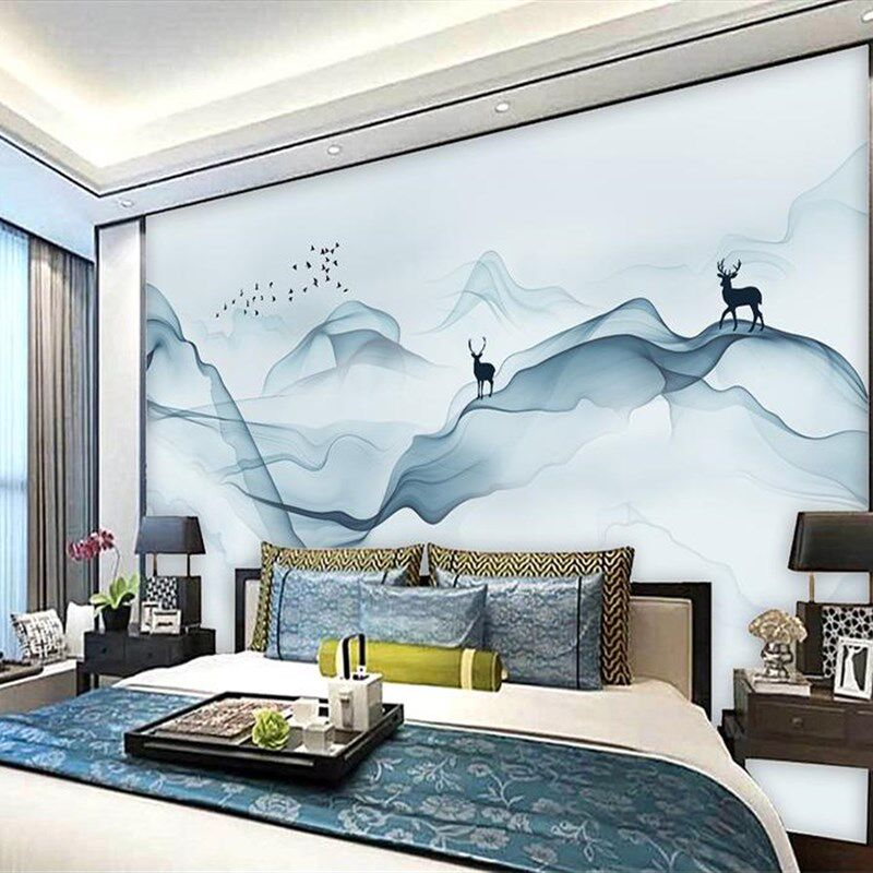 定制环保竹木护墙板di水墨山水画背景电视沙发墙纤维集成板,基础建材,集成板,淘宝优惠券,粉丝福利购,淘宝优惠卷