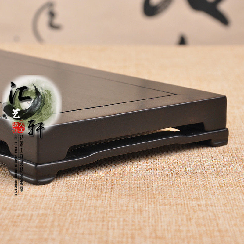 红木紫光檀明式长方书卷底座家居文玩饰品盆景茶壶奇石泥座