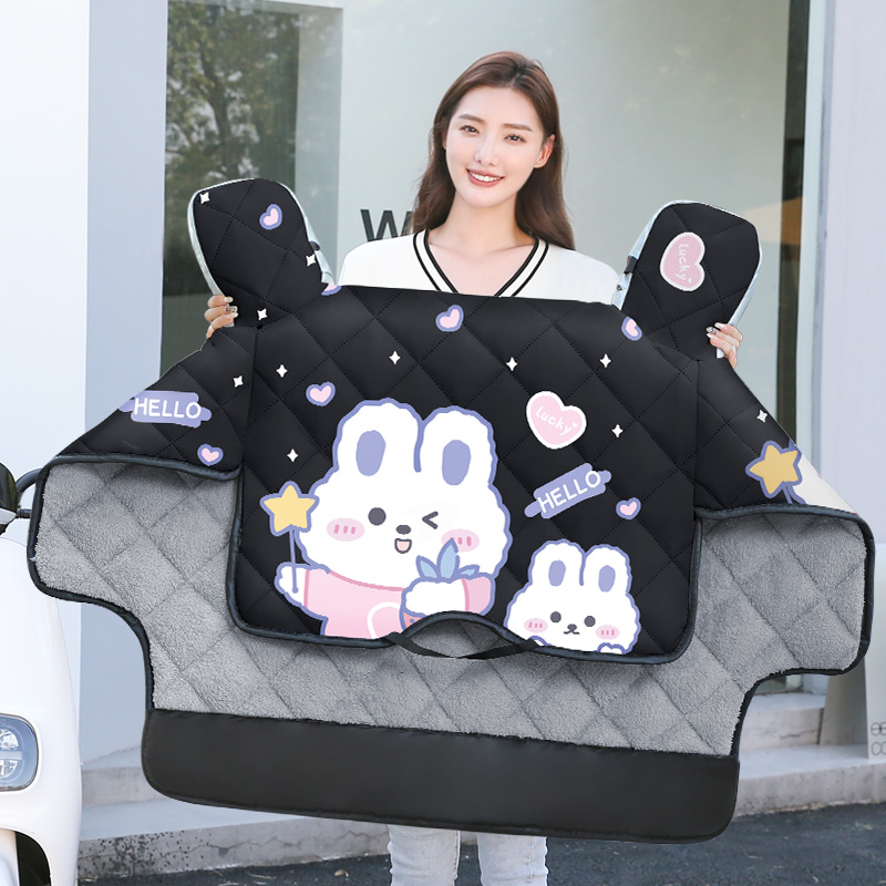 电动车挡风被冬季加绒加厚电瓶电车防风罩防雨水保暖冬款四季通用