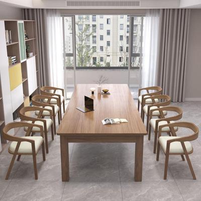 客厅实木书桌带抽屉家用桌工作台办公桌长桌休闲区多人长条学习桌