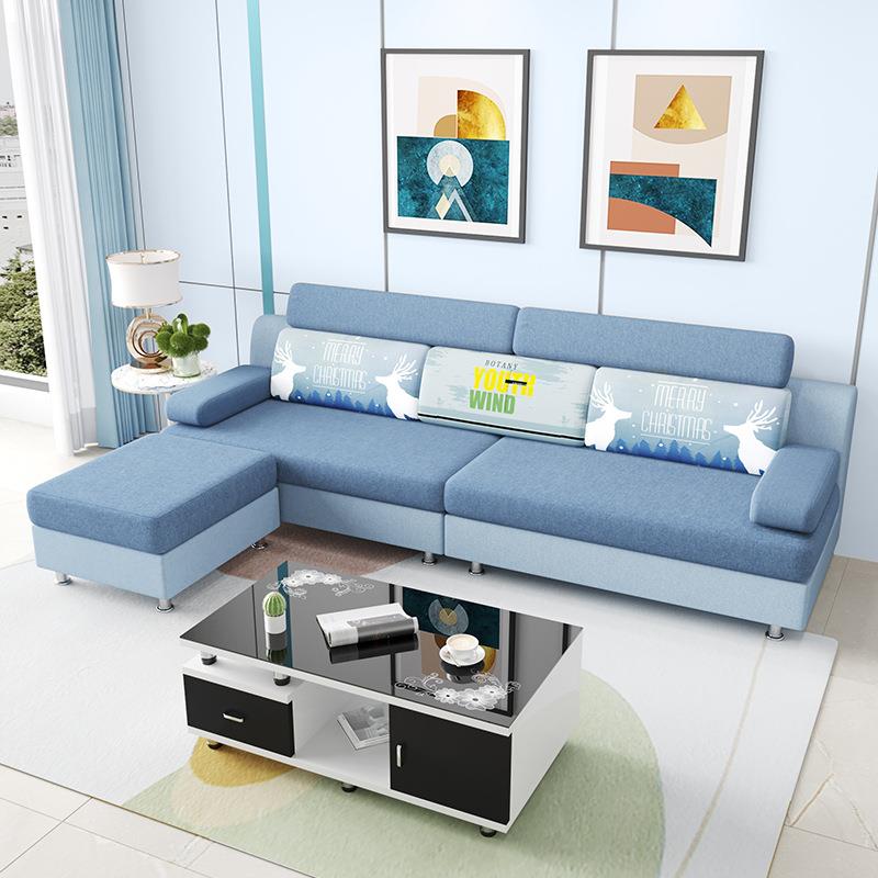 拆洗科技布三人四人五2024新款猫爪J^布艺沙发小户型简约现代客厅