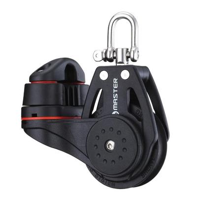 57毫米轮径10毫米线径单轮/旋转/卸扣/夹绳帆船滚珠滑轮BB-0510F