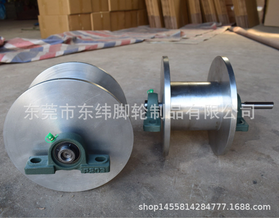 铝芯重型卷扬机导轨脚轮双边档