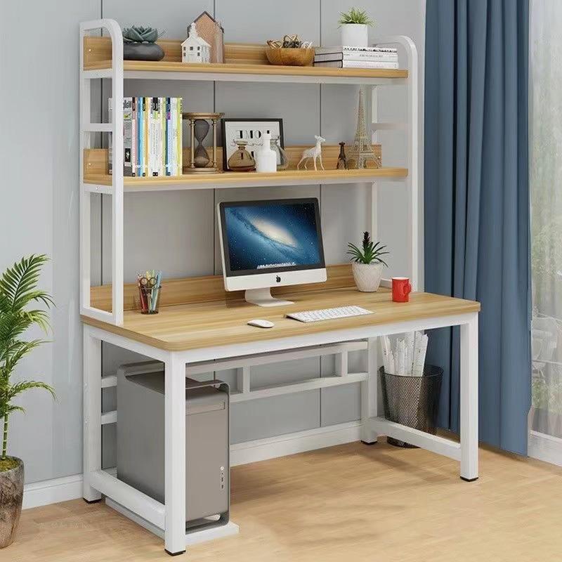 家用组合书桌书架一体桌小户型卧室电脑桌学生学习书桌电脑桌
