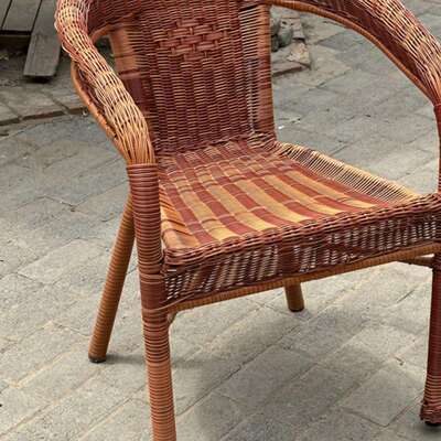 1.1万人已购买椅子藤椅圆线编加粗加固靠背扶手单人外桌椅老人椅