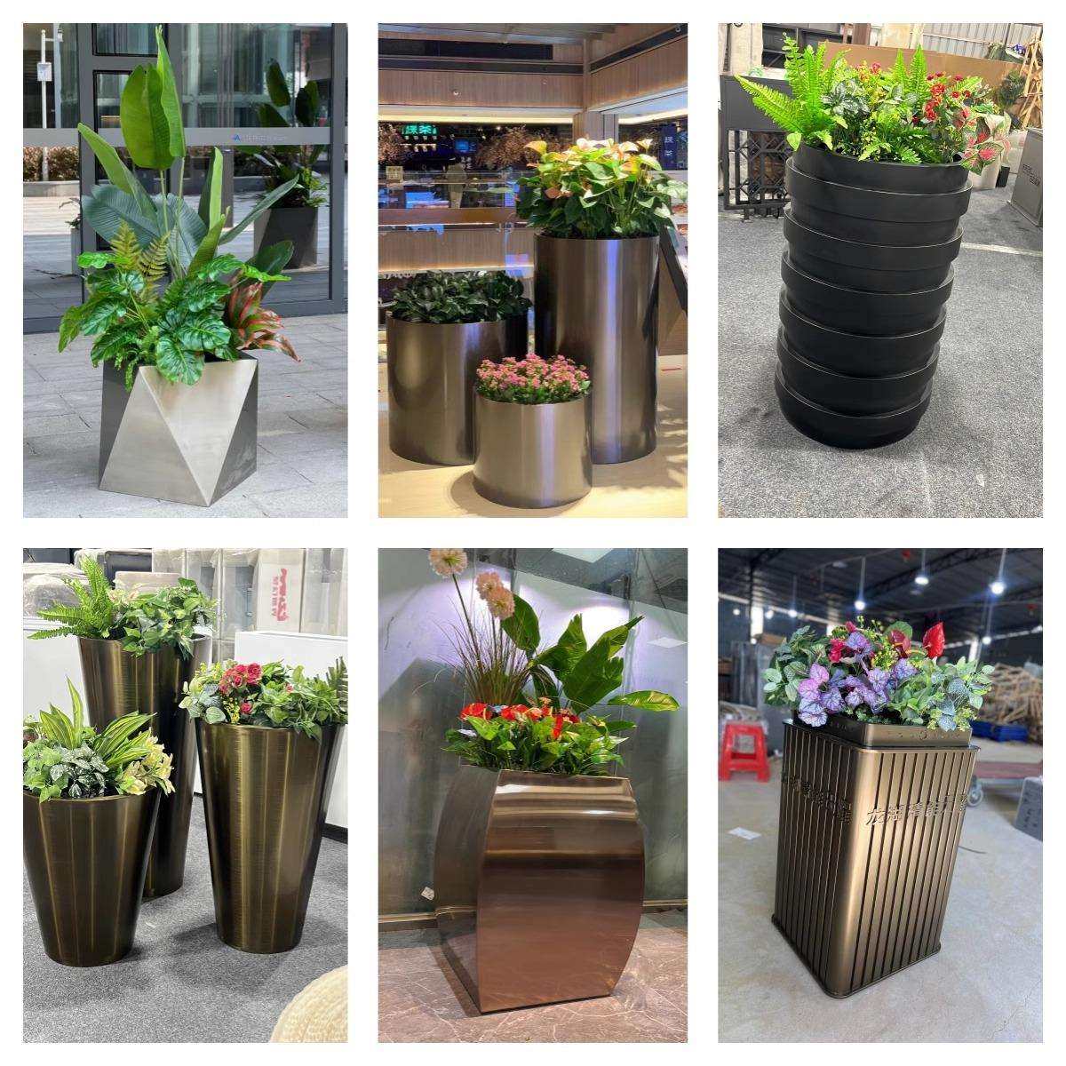 户外不锈钢花箱圆形花盆成品花坛组合市政商业街外摆花槽金属直销,机械设备,其他机械设备,淘宝优惠券,粉丝福利购,淘宝优惠卷