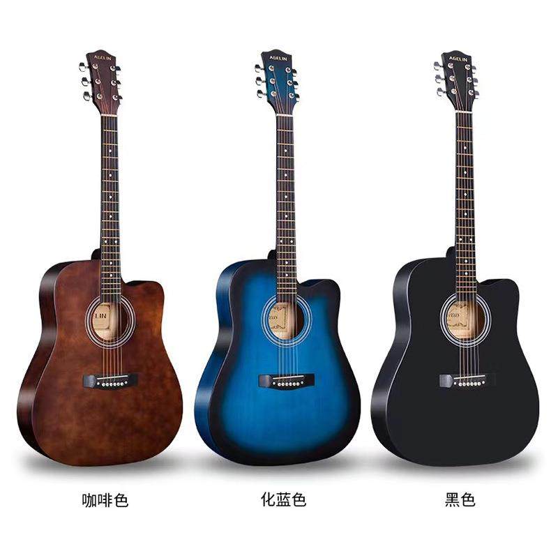 41寸吉他民谣吉他初学缺角吉他新手吉他练习琴木吉他