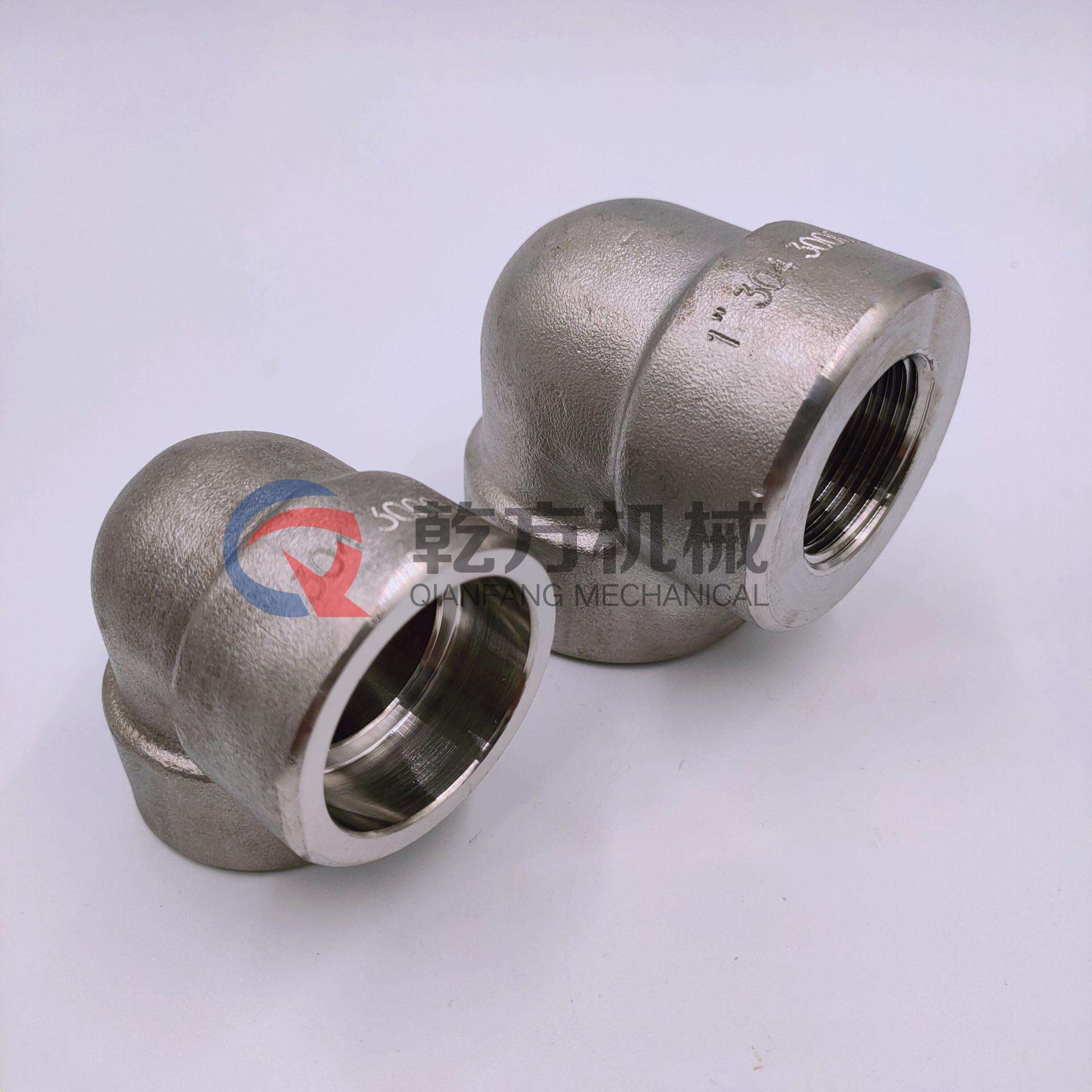 现货锻制承插管件高压内螺纹弯头SW承插焊弯头304/316L/2205