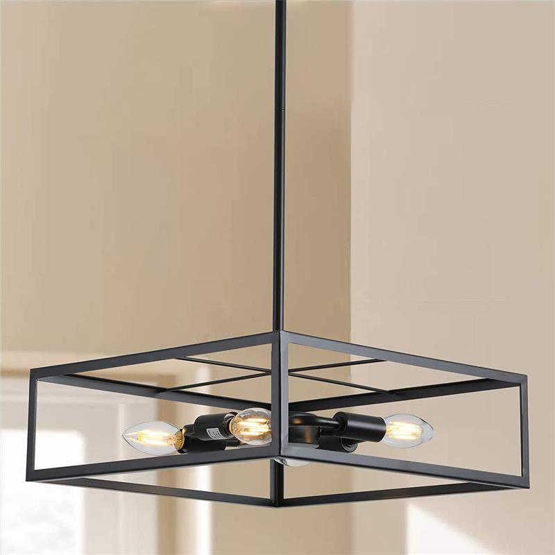 美式吊灯卧室设计师创意复古工业风铁艺黑色样板间客厅书房餐厅灯