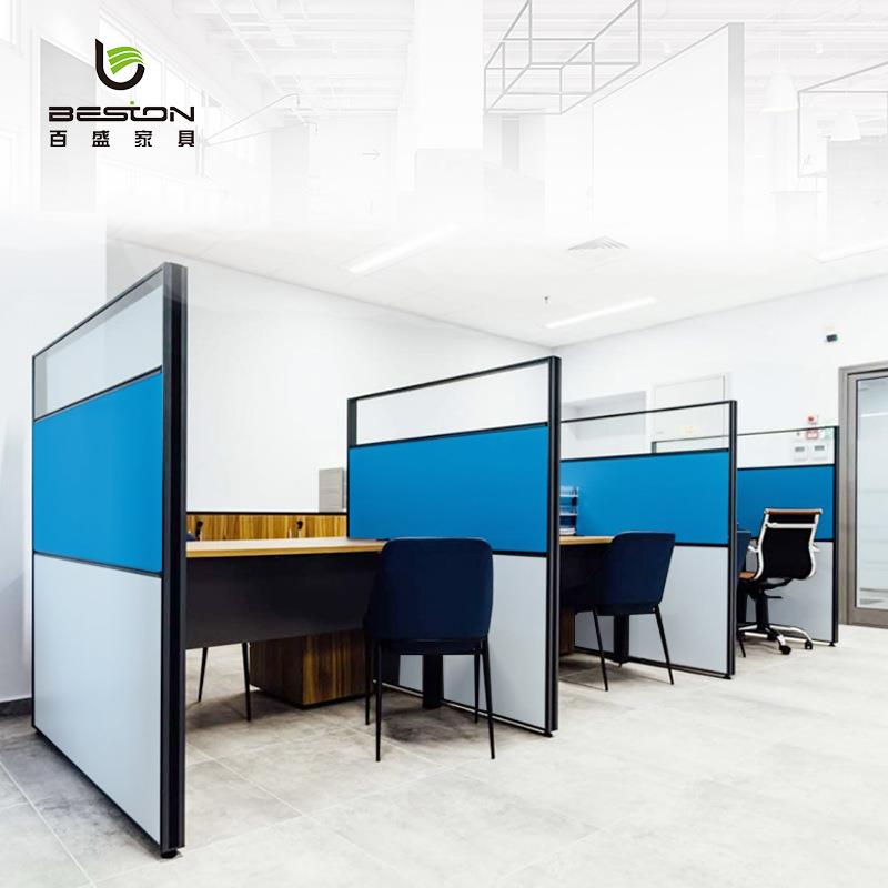 简约职员隔断屏风卡位办公桌单2/4/6人位员工办公室桌椅组合