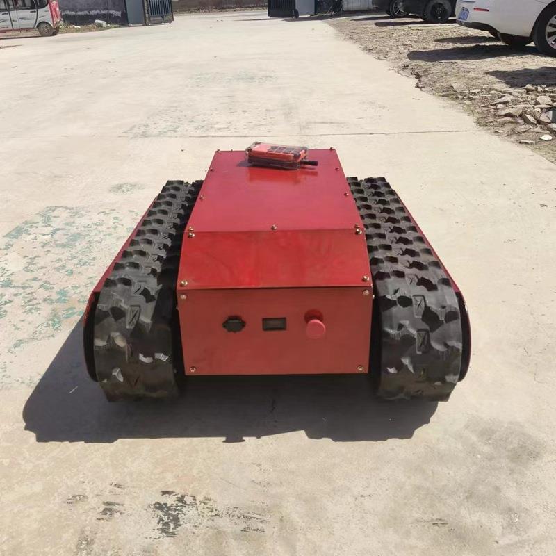 遥控操作橡胶履带底盘迷你机器人橡胶履带底盘总成电动链轨底盘