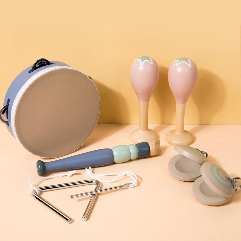 早教音乐启蒙儿童奥尔夫乐器套装宝宝玩具手摇铃鼓三角铁沙锤响板