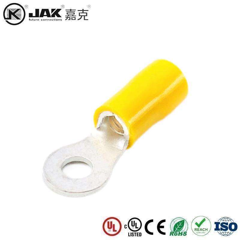 RV5.5-4L圆形  预绝缘接线端子 紫铜O型冷压端子线鼻子 有认证KST