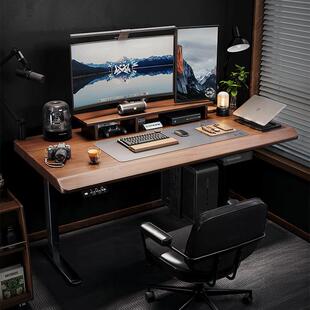 乘胜实木电动升降桌智能电脑桌双人办公桌书桌家用桌子学习工作台