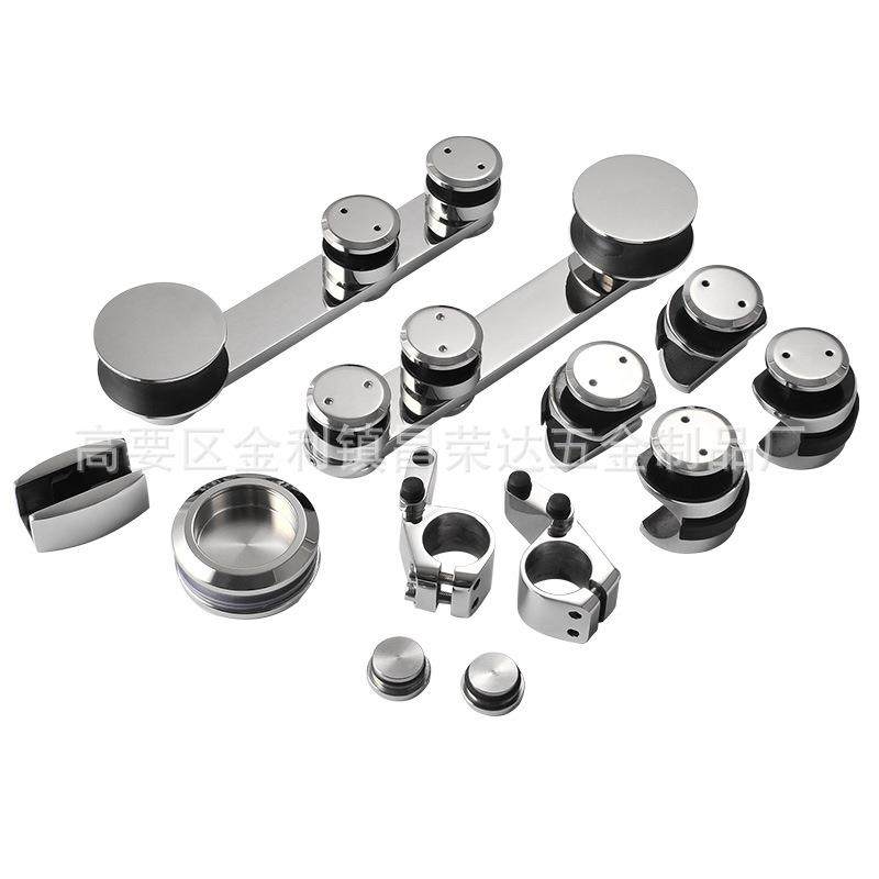 不锈钢推拉门轮移门配件静音吊轨滚轮衣柜滑轮淋浴房方管连接件