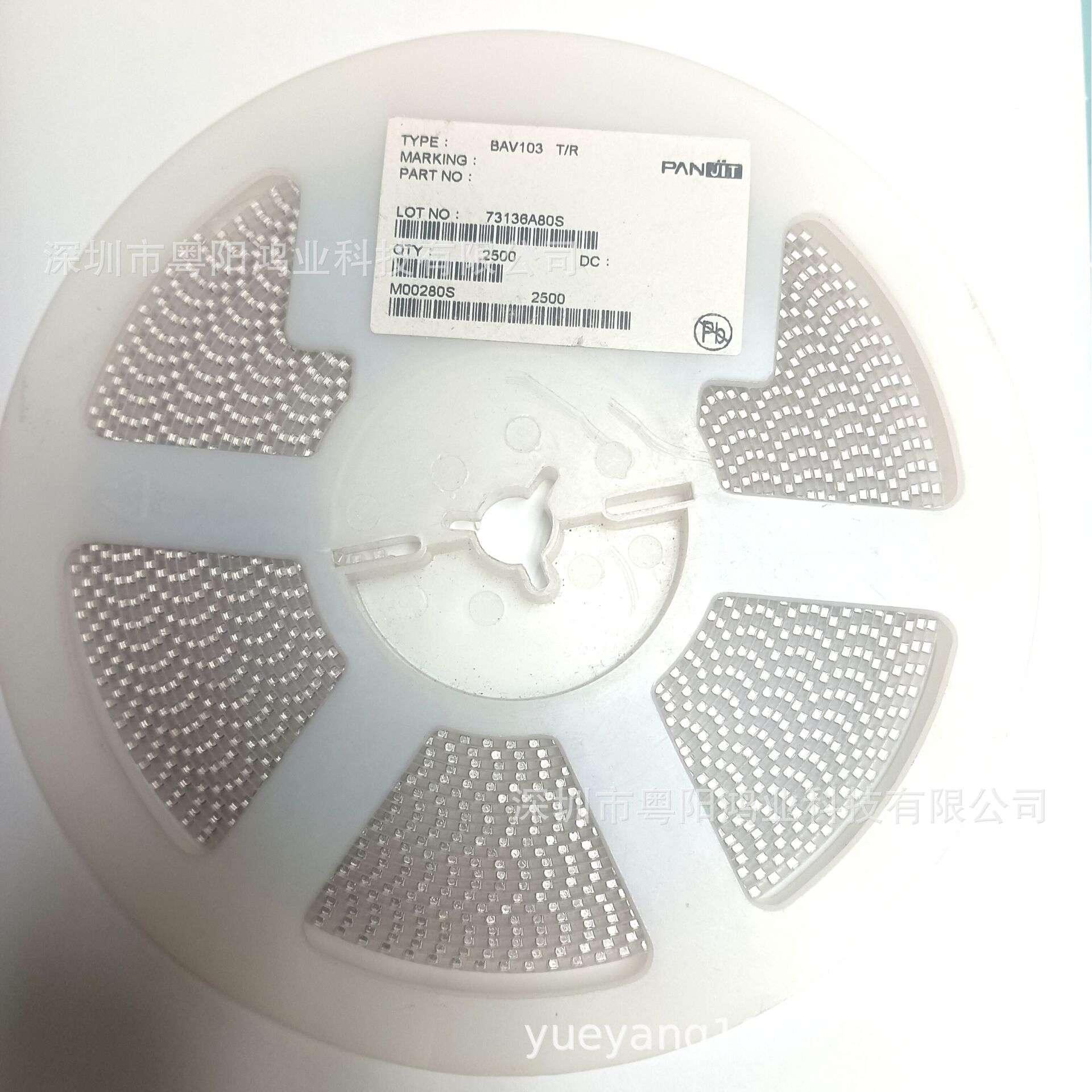 2.5K/盘BAV103 T/R  LL4148 1N60P  强茂 ST 开关二极管贴片SOD80