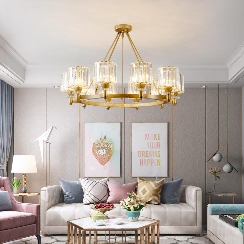 北欧轻奢客厅水晶吊灯后现代简约主卧室餐厅灯2020年新款灯具灯饰