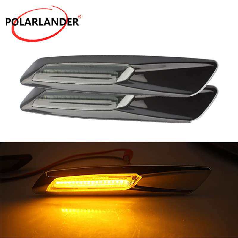 2个 适用于宝马5系 E39 E60 E61 F10 LED 转向灯 侧灯 叶子板灯