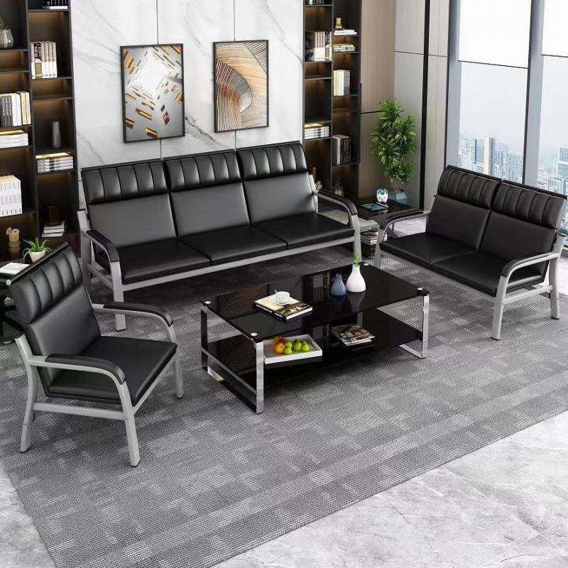 办公沙发简约小型商务接待会客三人银行等候排椅长条椅公共座椅子