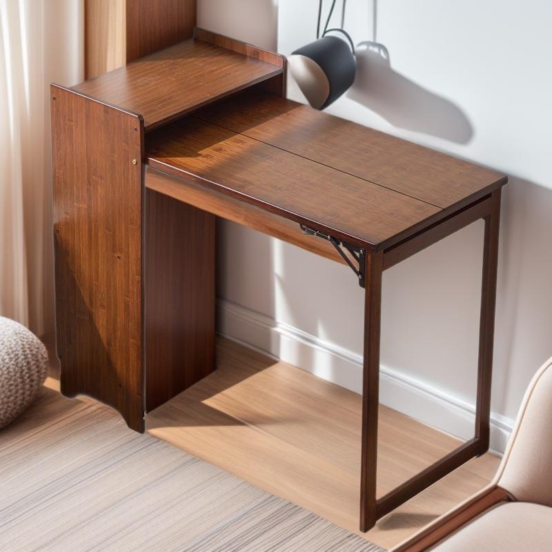 折叠书桌书柜一体小户型卧室电脑桌家用学生儿童学习桌书房办公桌