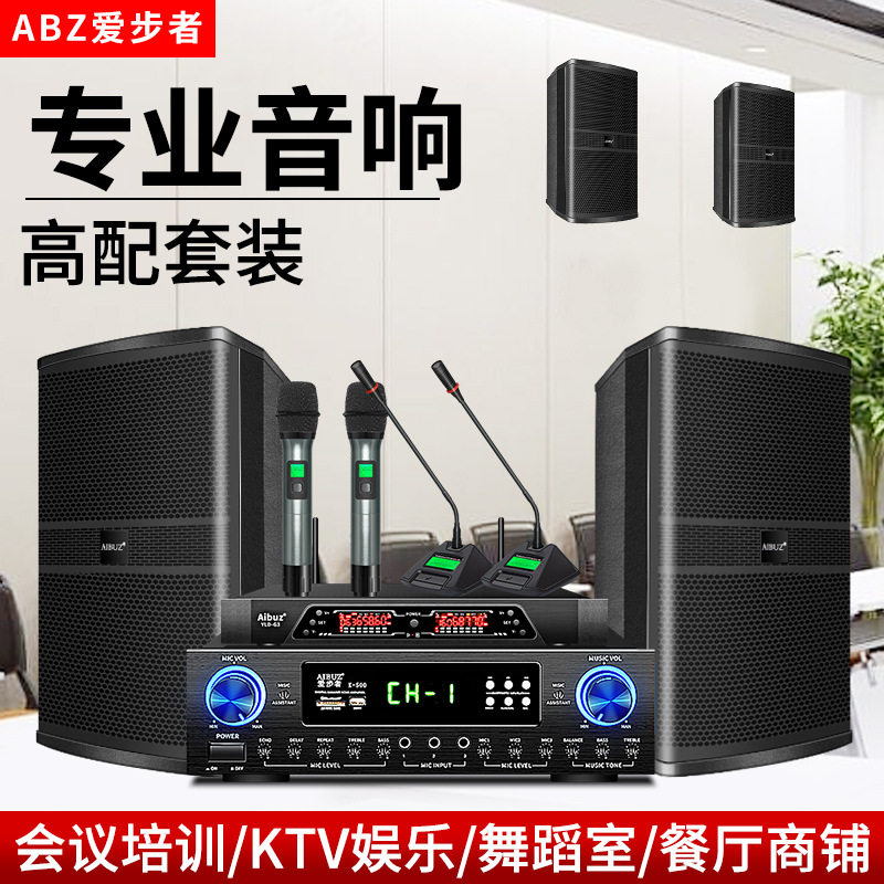 会议室音响套装K歌娱乐商铺餐厅舞蹈室壁挂音箱演讲培训酒店音响