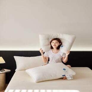 山宁泰80S全棉枕芯单边立体定型三规格超细羽丝绒高弹纤维填充枕+