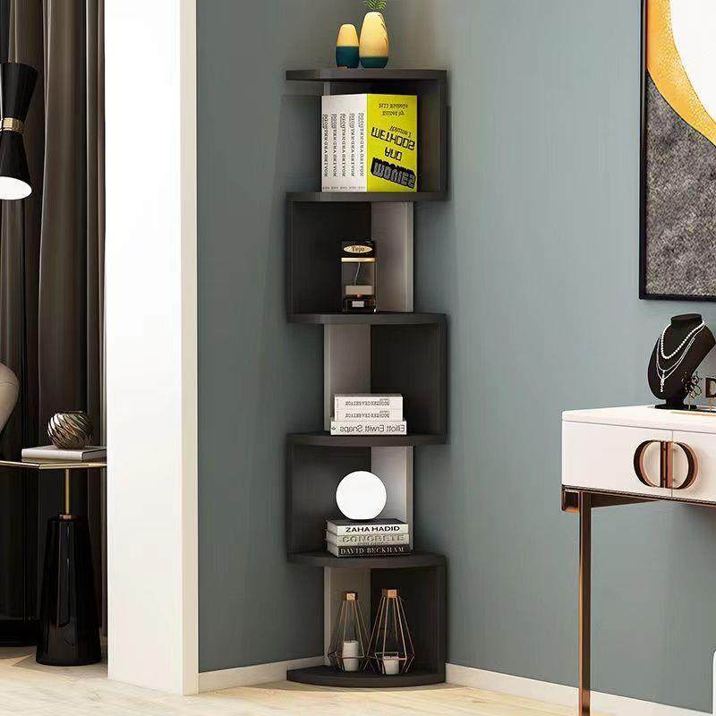 简约落地创意三角形拐角多层置物架家用客厅卧室书房墙角书架书柜