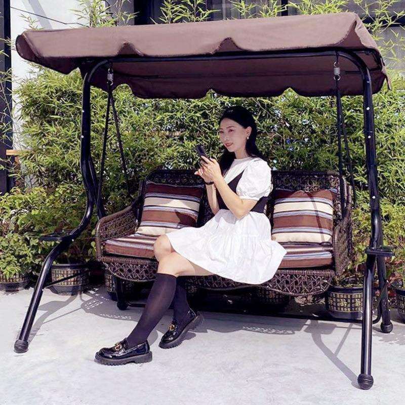 双人庭院摇椅铁艺户外秋千阳台秋千椅花园摇摇椅室外成人室内吊椅